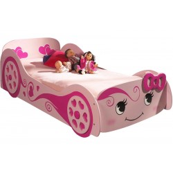 Pat Masina Roz Hello Preaty Kitty - Pat Pink Love din lemn MDF in forma de masina Deluxe High Gloss